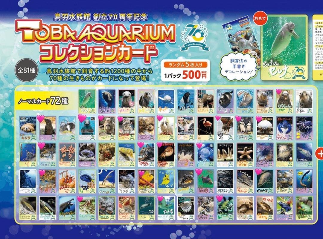 鳥羽水族館 コレクションカード とばすい コレカ トレカ トレーディングカード