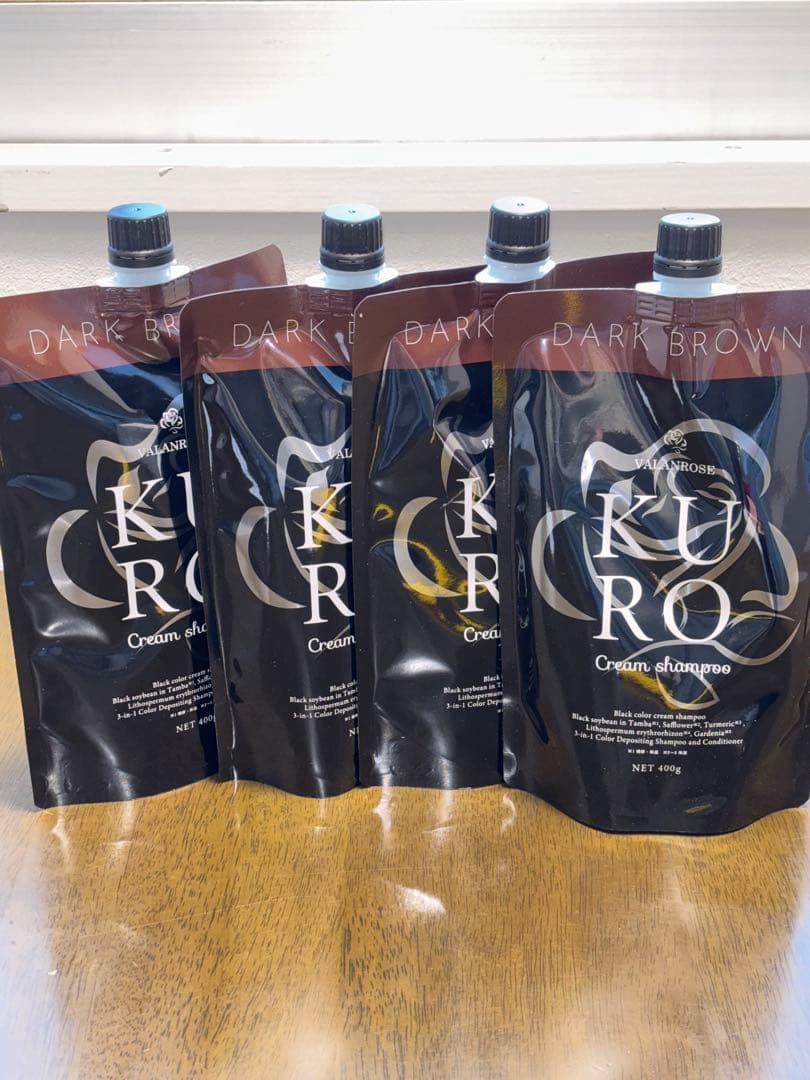 ⚪︎バランスローズ KUROシャンプー(ダークブラウン) 400g×4