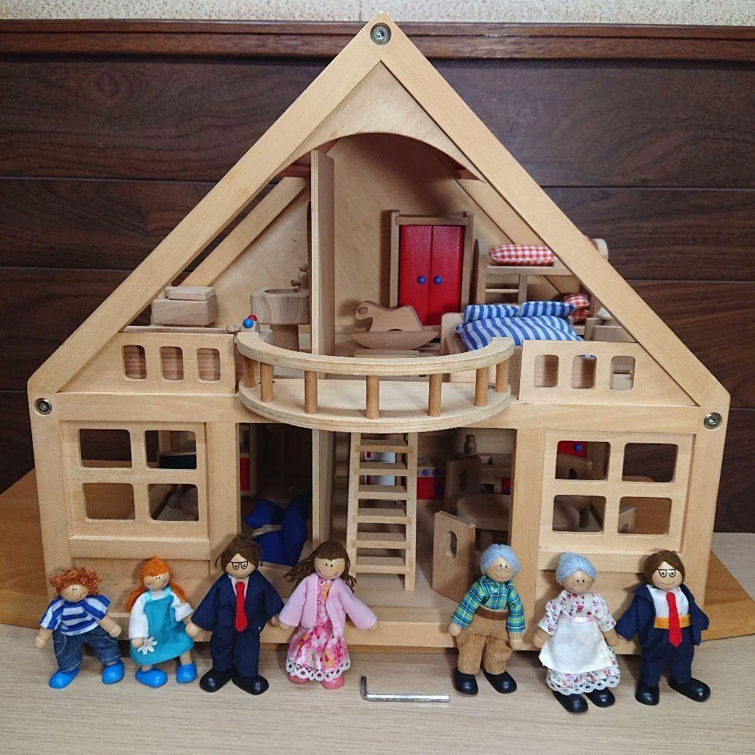 ボーネルンド マイドールハウスセット 箱・人形・家具付き 知育玩具 木