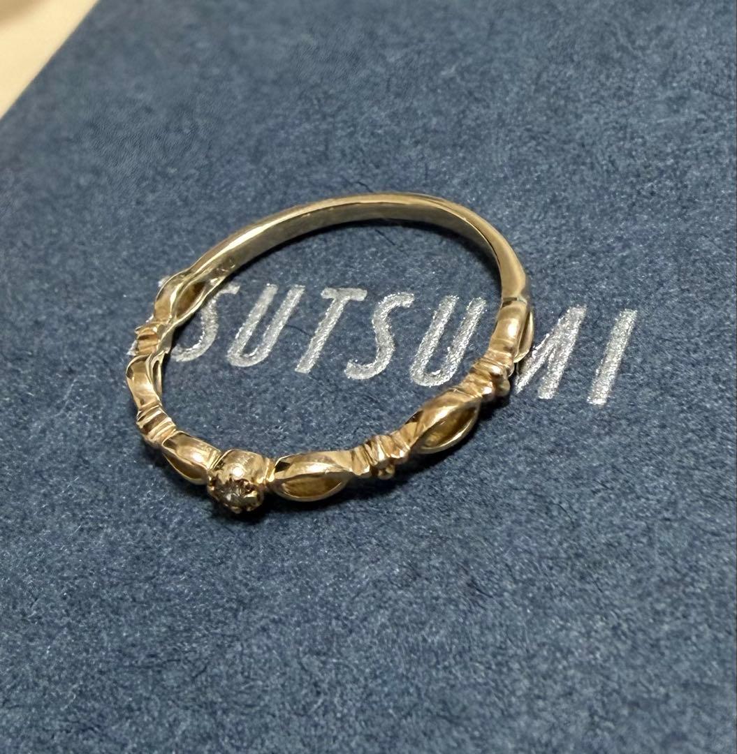 TSUTSUMI K10イエローゴールドダイヤモンドリング