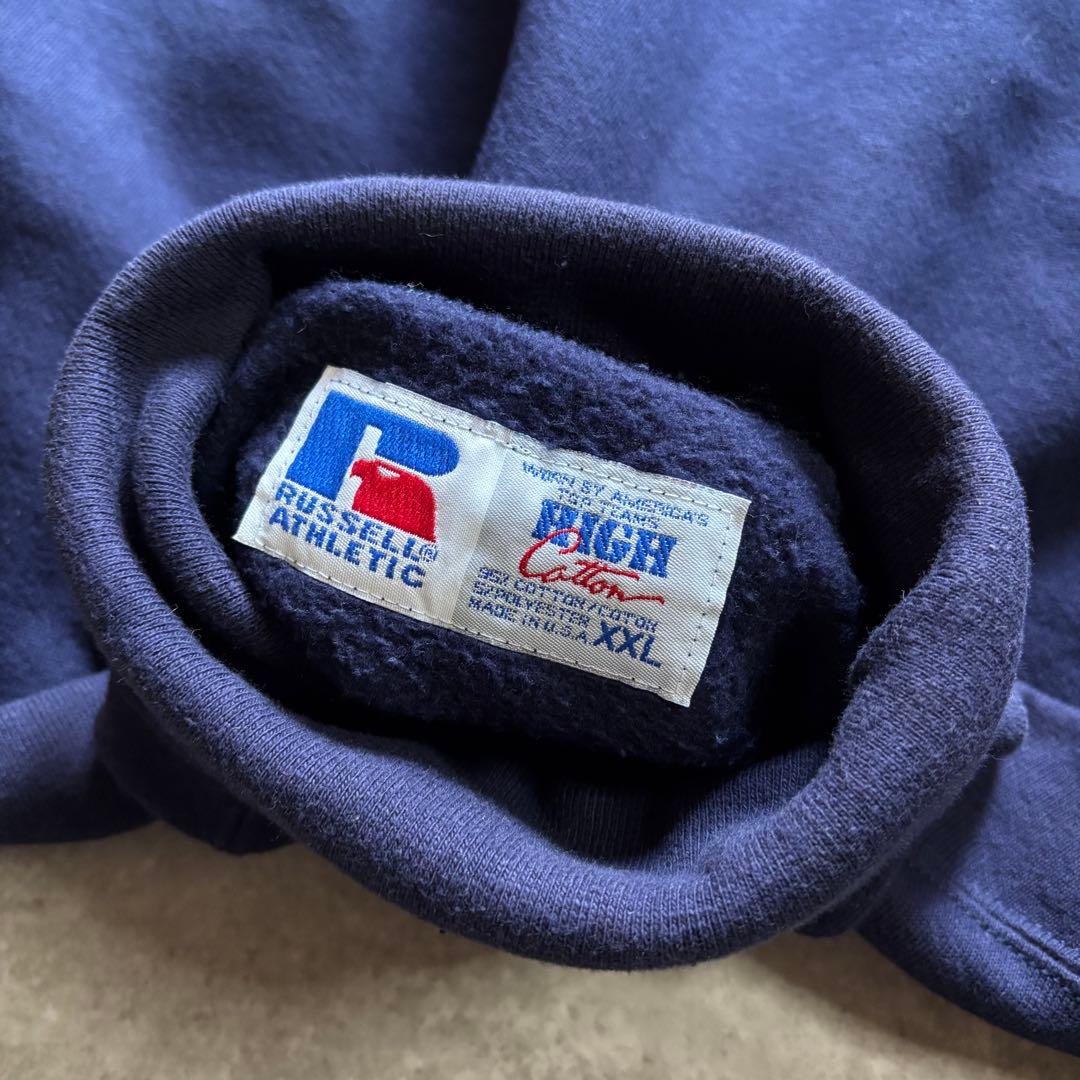 色味最高90s RUSSELLラッセル スウェット タートル ネイビー USA製