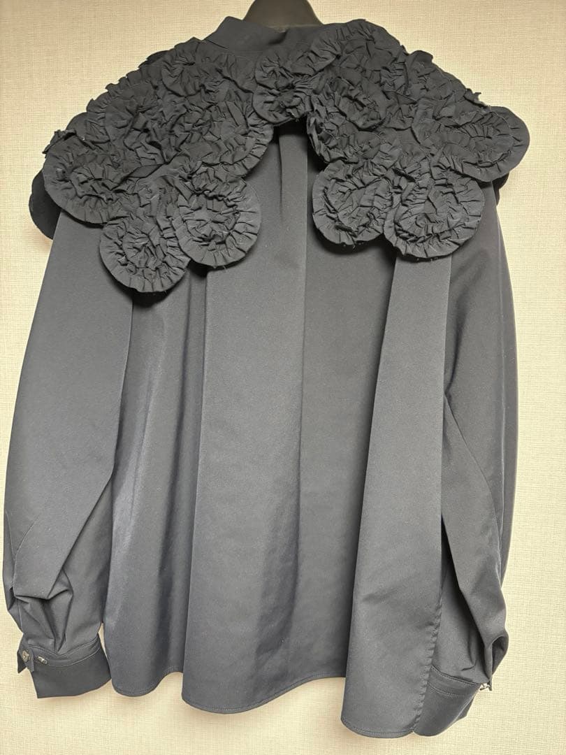 yori shirocon ホイップカラーブラウス ネイビー