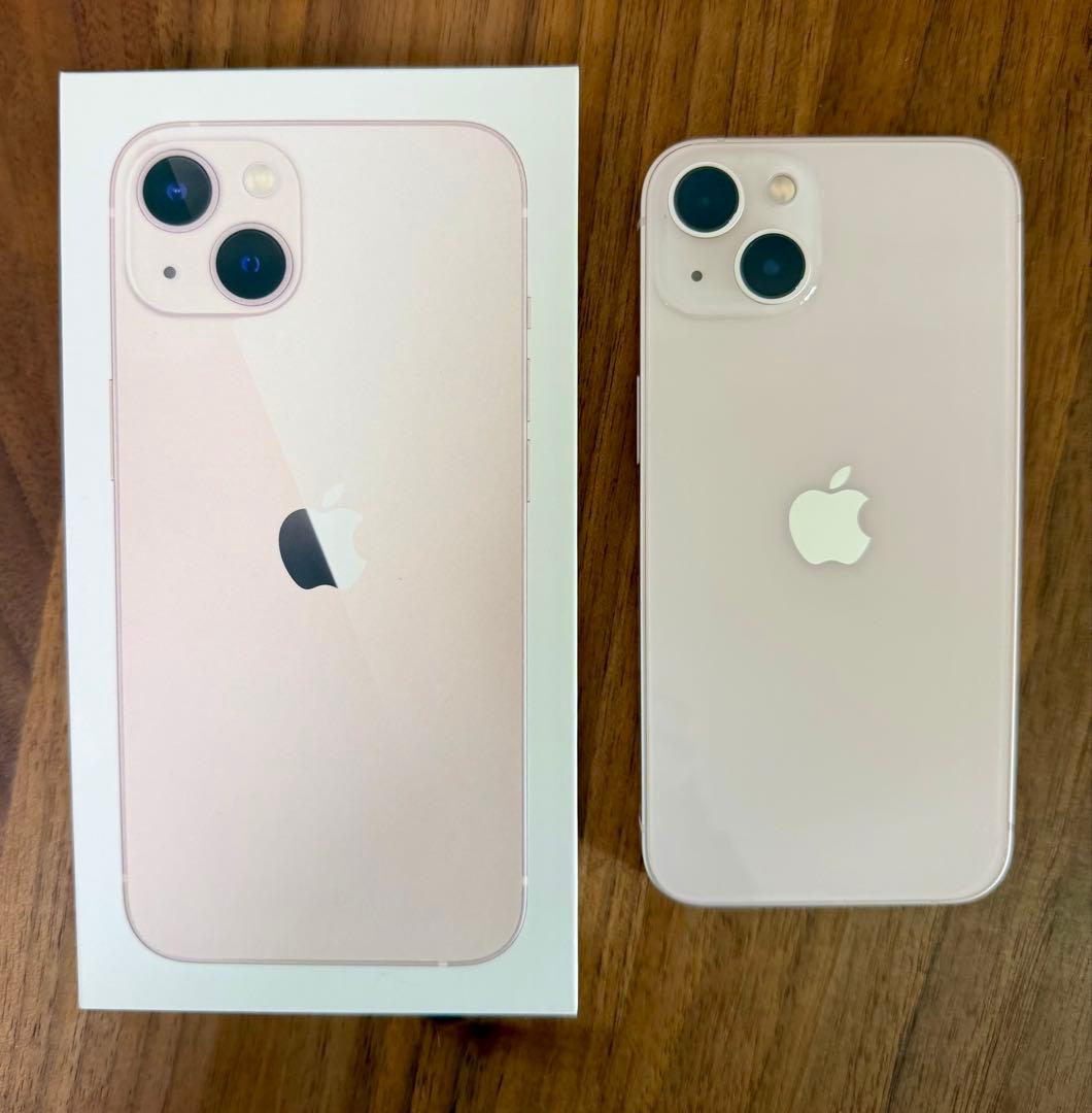 【極美品】Apple iPhone13 ピンク128GB SIMフリー　箱あり