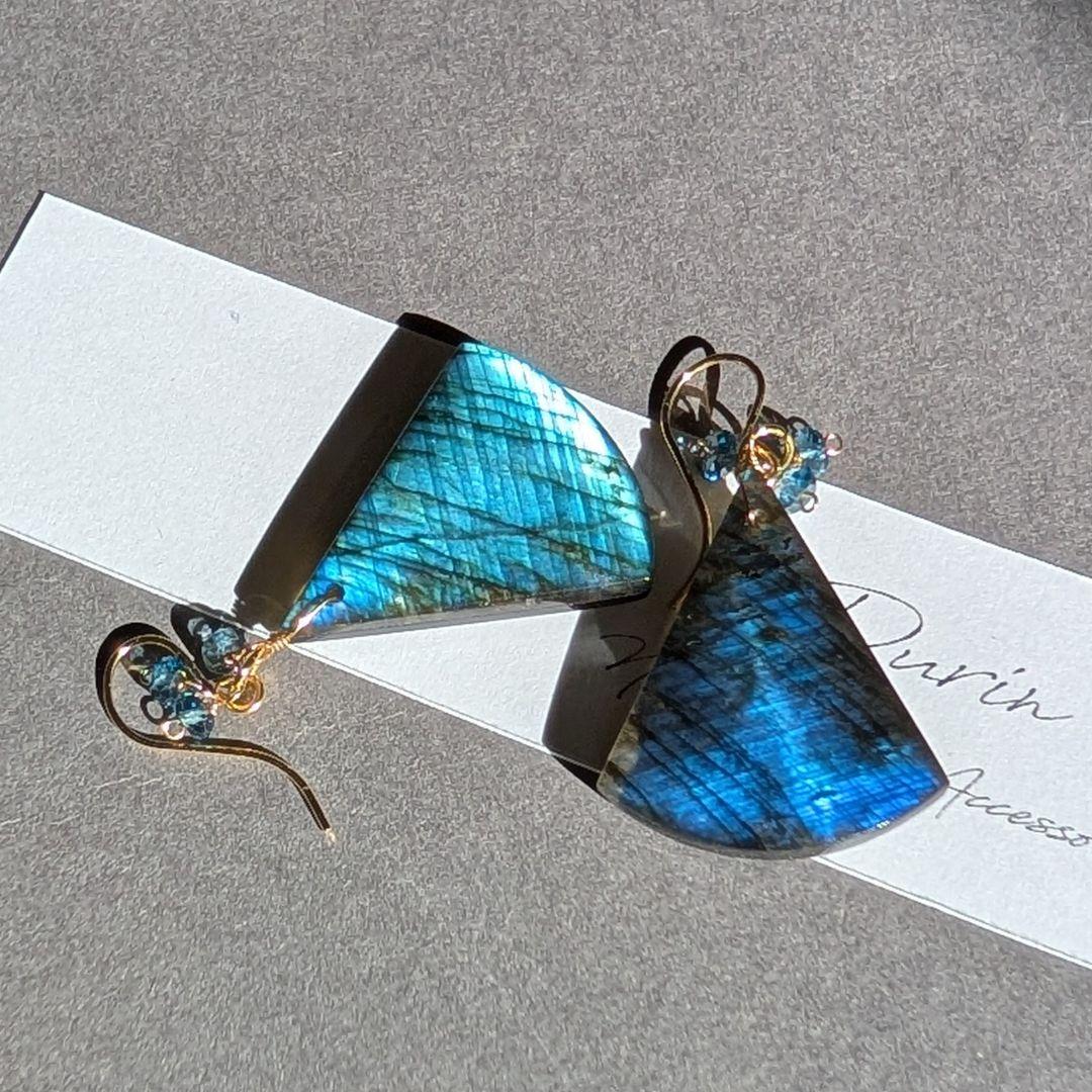 skygray様 ラブラドライト ダブレットピアス