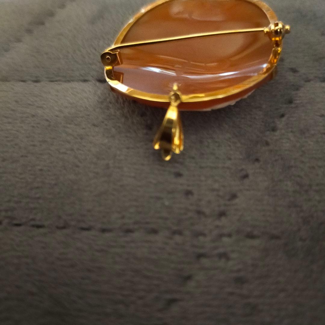 18K カメオブローチペンダント