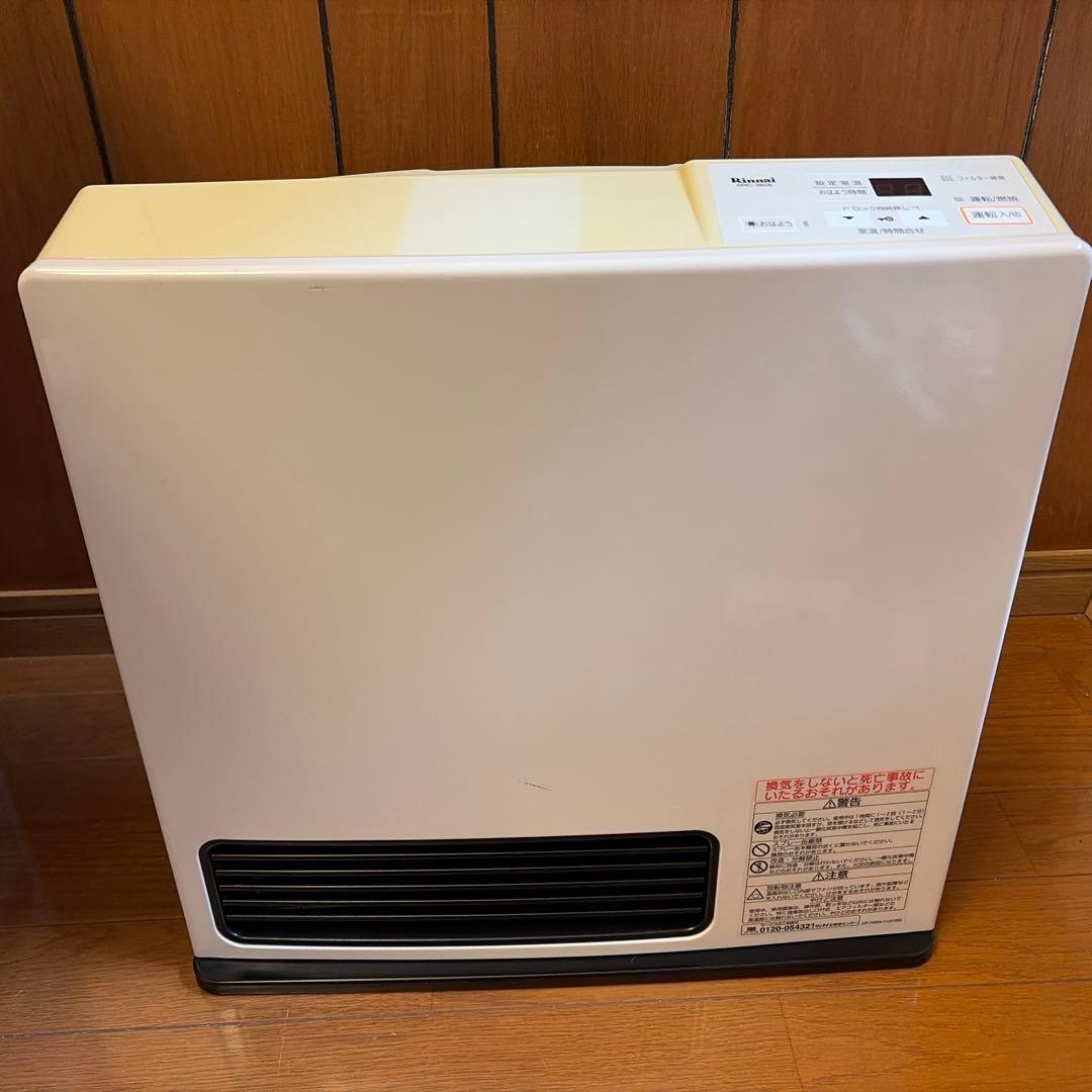 作動確認済　Rinnai ガスファンヒーター　プロパンガス用　ホース付