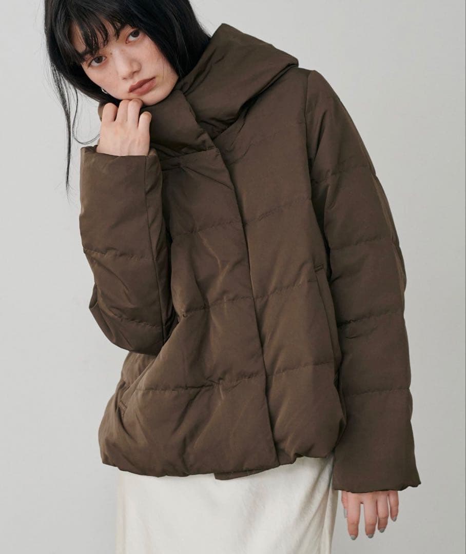 【新品】LARUTA ピーチスキンダウンフェザーコート ブラウン ラルータ