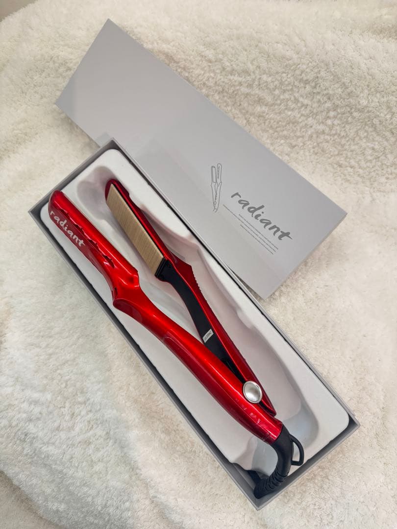 radiant シルクプロストレートヘアアイロン 赤