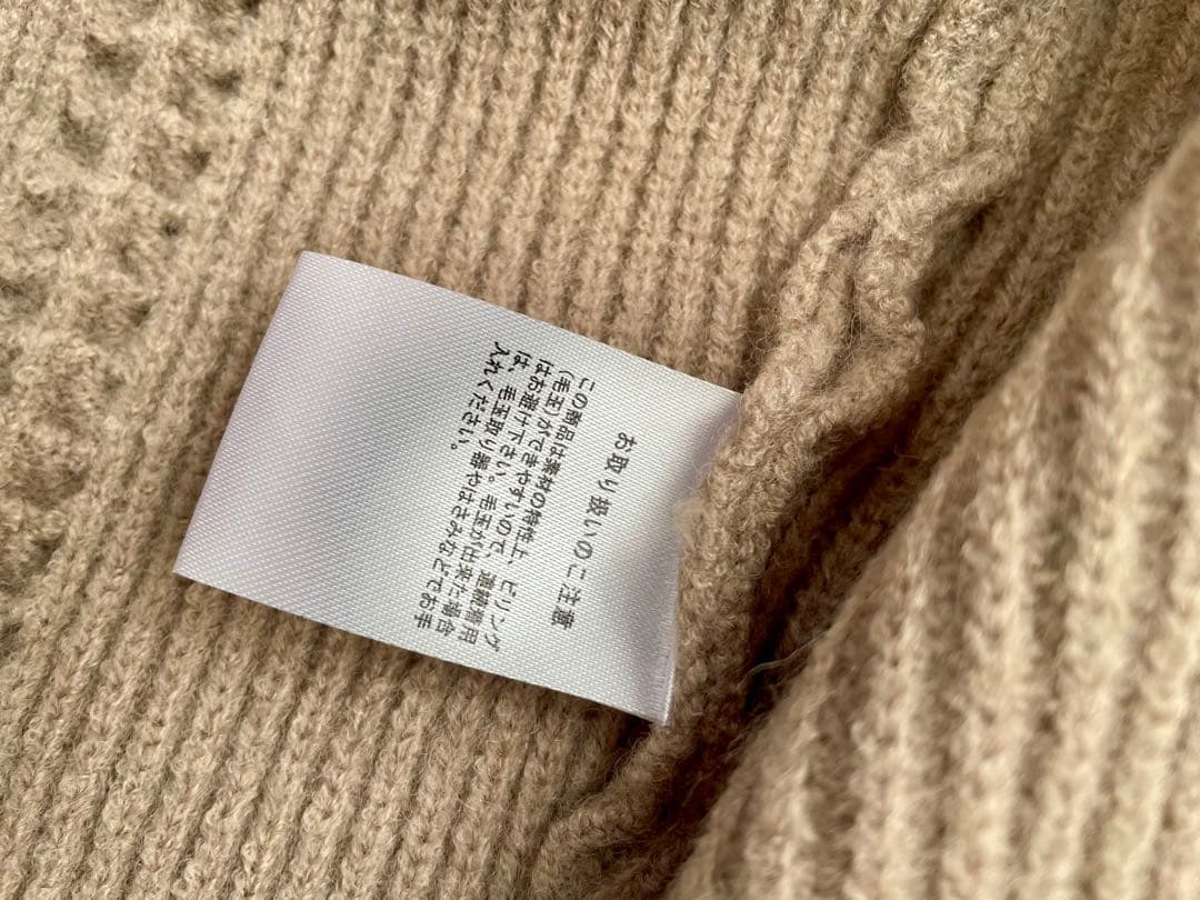 Mary logo zip tops andmary ベージュ ニット