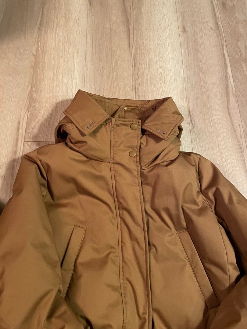 WOOLRICH ウールリッチ ダウンジャケット ロングコートブラウン茶フード