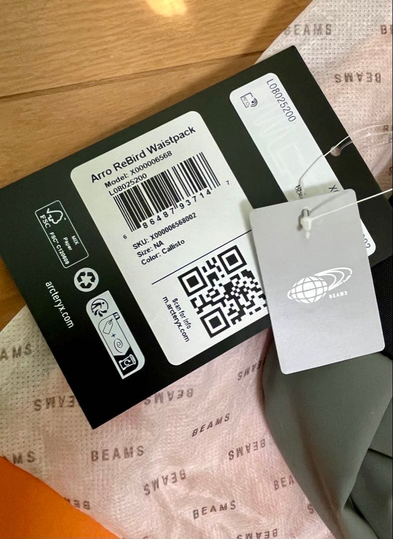 アークテリクス BEAMS別注 ARRO ReBIRD（TM）Waistpack