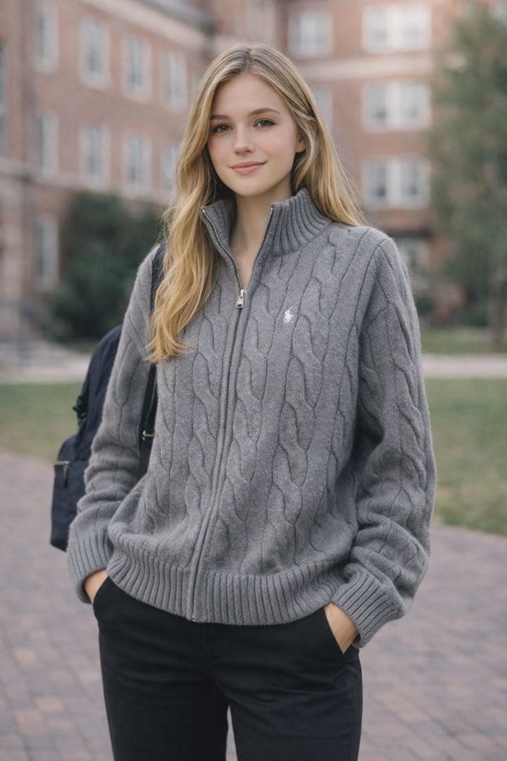 【極美品】ポロ・ラルフローレン 太ケーブル ★人気カラー★ プルオーバー 正規品