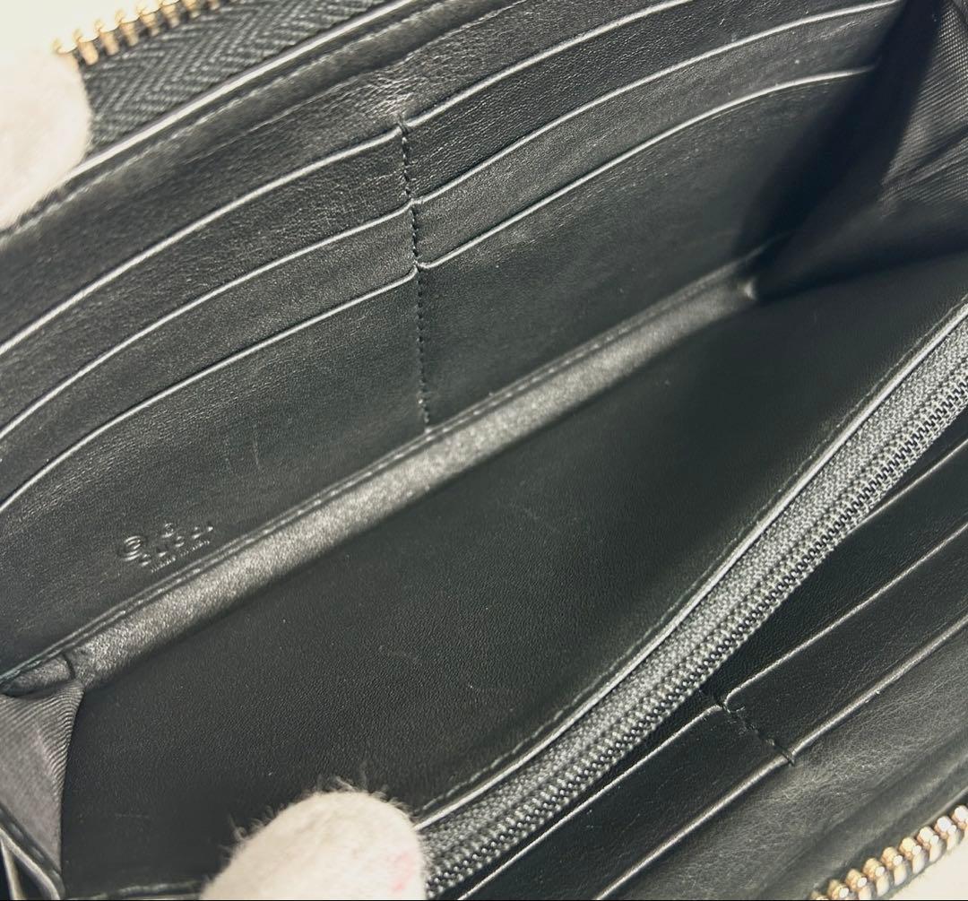 ✅【美品】 メンテ済み グッチ　GUCCI グッチシマ レザー 長財布　ブラック