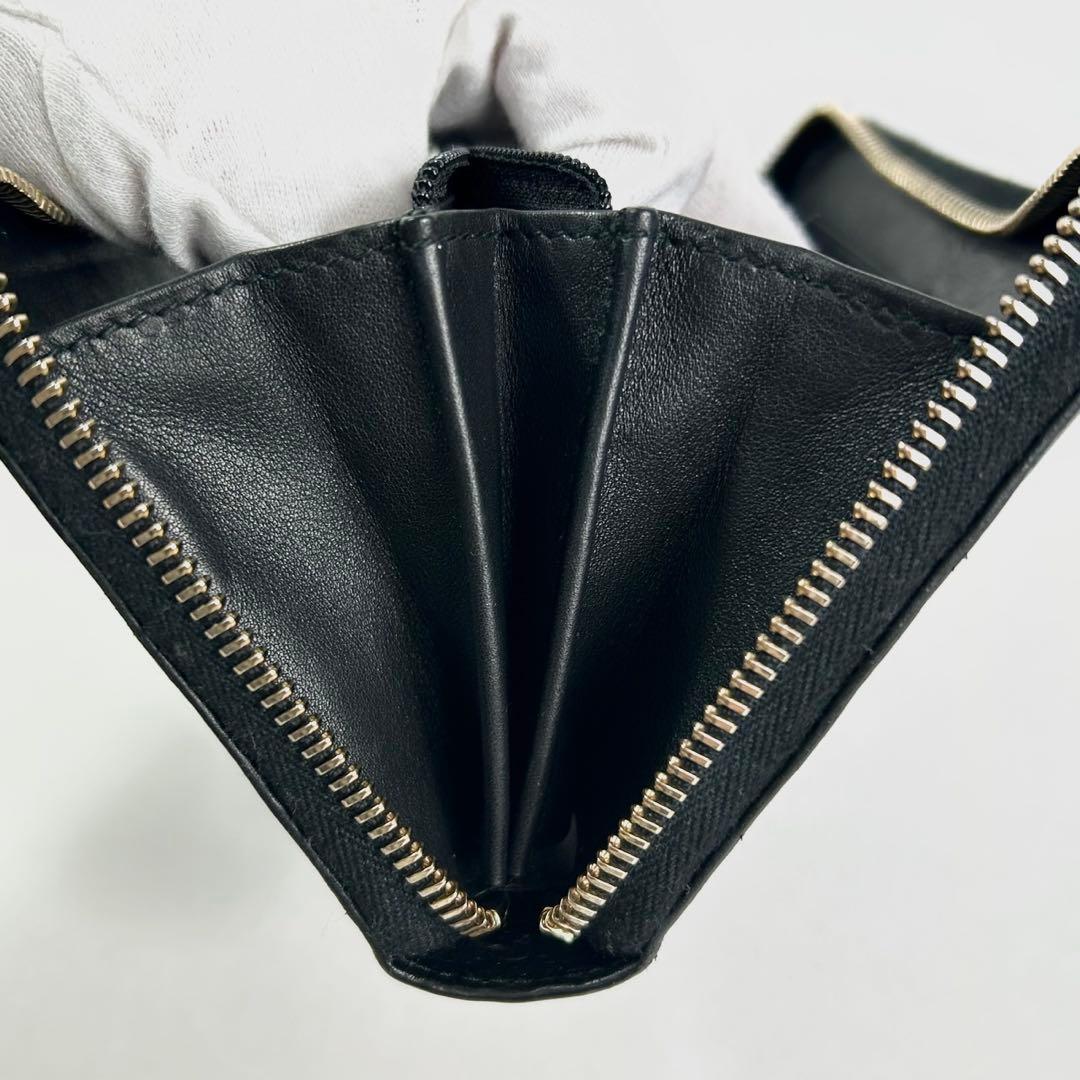 ✅【美品】 メンテ済み グッチ　GUCCI グッチシマ レザー 長財布　ブラック