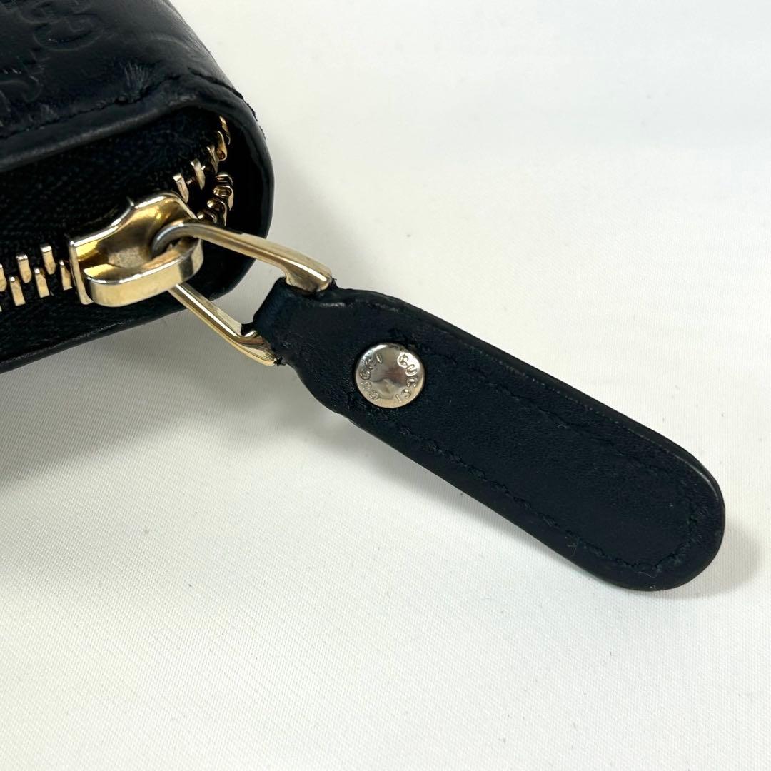 ✅【美品】 メンテ済み グッチ　GUCCI グッチシマ レザー 長財布　ブラック