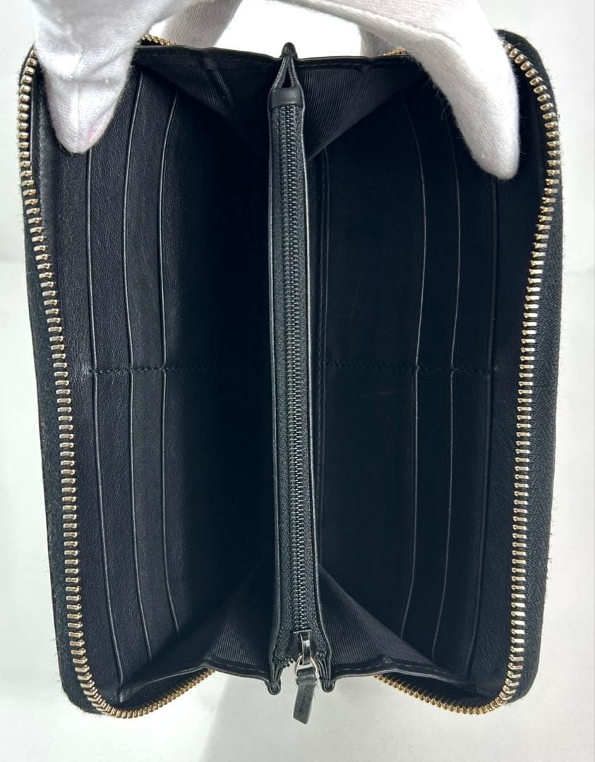 ✅【美品】 メンテ済み グッチ　GUCCI グッチシマ レザー 長財布　ブラック