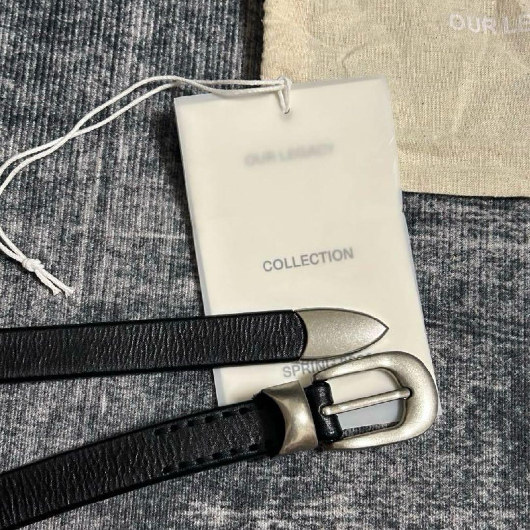 OUR LEGACY ブラックレザー ベルト S 70