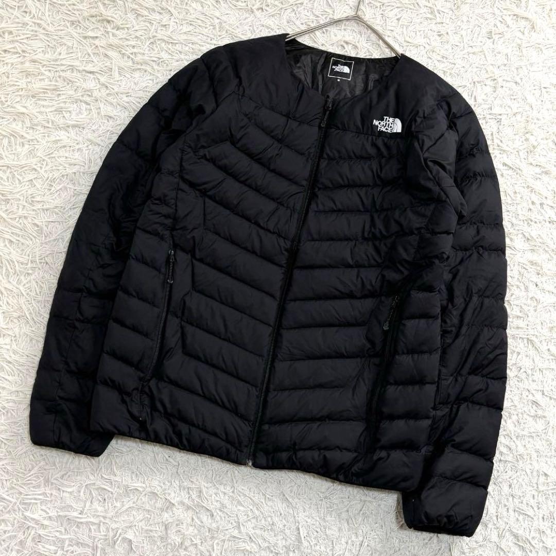 17054✨ノースフェイス M サンダーラウンドネック ダウンジャケット 黒