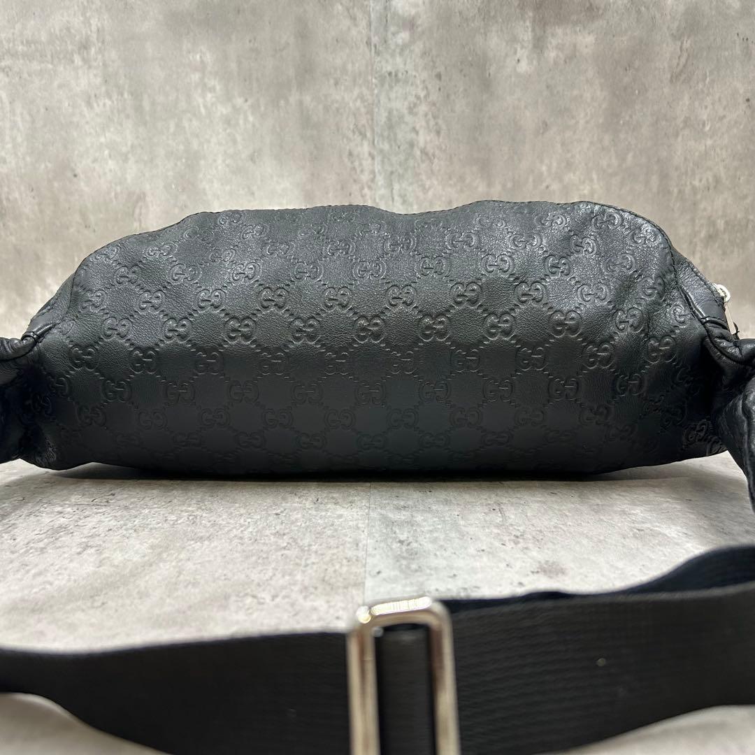 【美品】 グッチ ボディーバッグ 2way ショルダー GG シマ シェリー