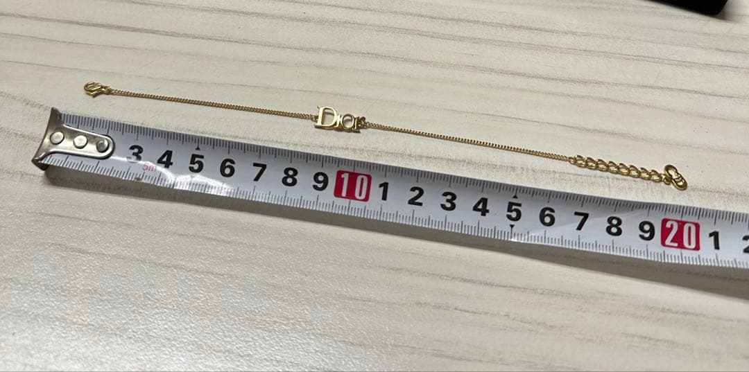 Christian Dior　ディオール　ロゴ　ゴールド　チェーンブレスレット