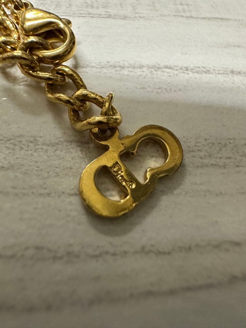 Christian Dior　ディオール　ロゴ　ゴールド　チェーンブレスレット