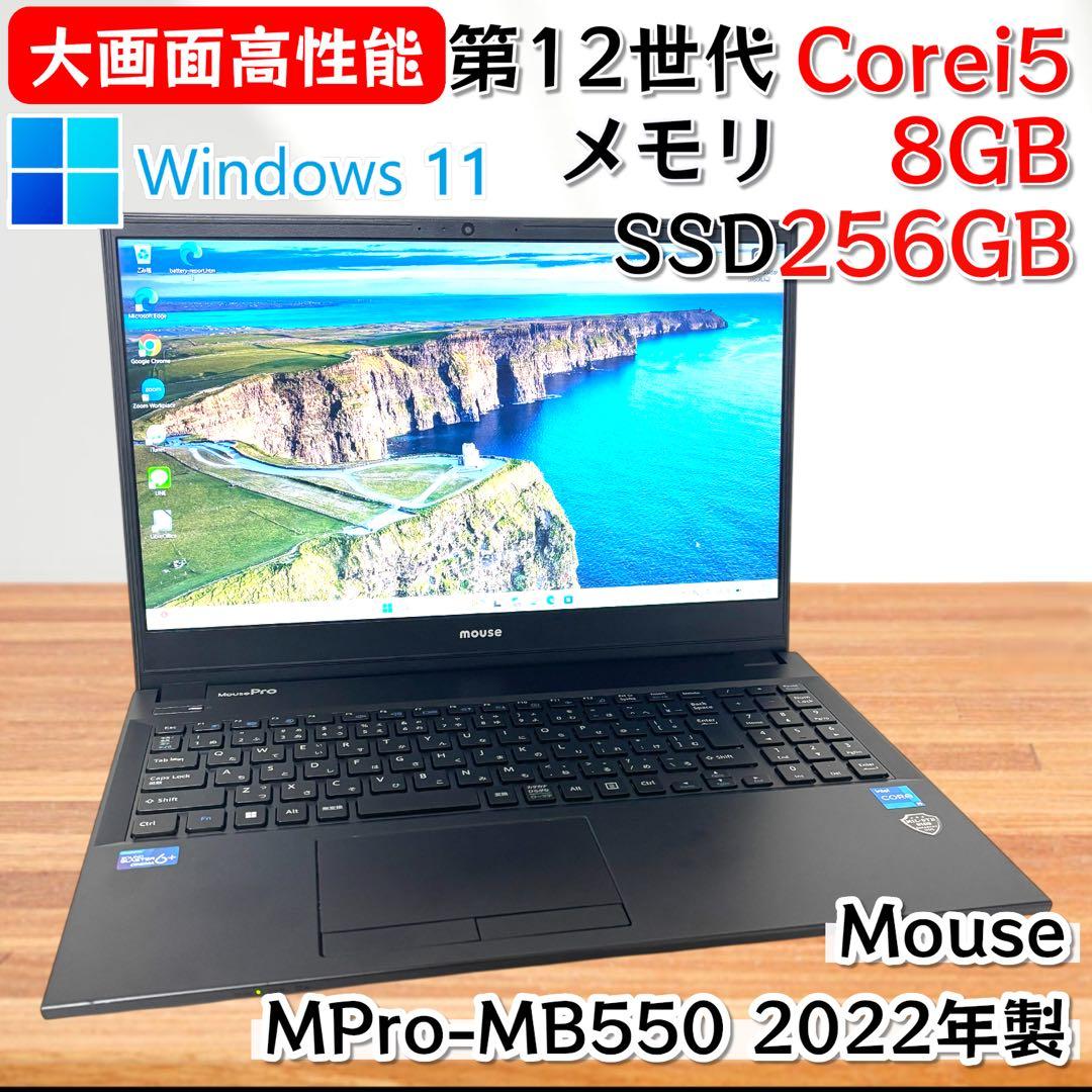【大画面高性能】i5第12世代✨マウスコンピューター MPro-NB550