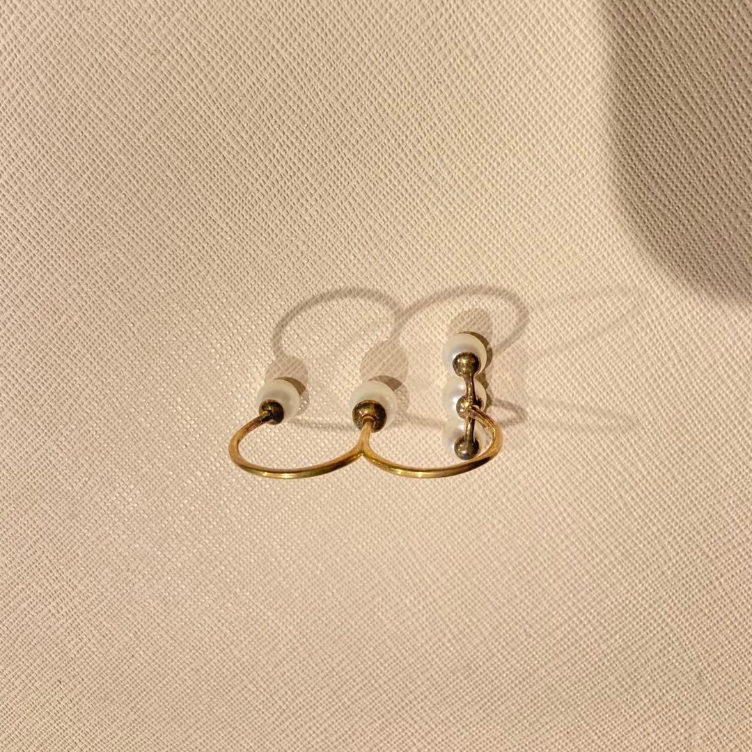 ARTIDA OUD アコヤパール　ダブルフィンガー　リング