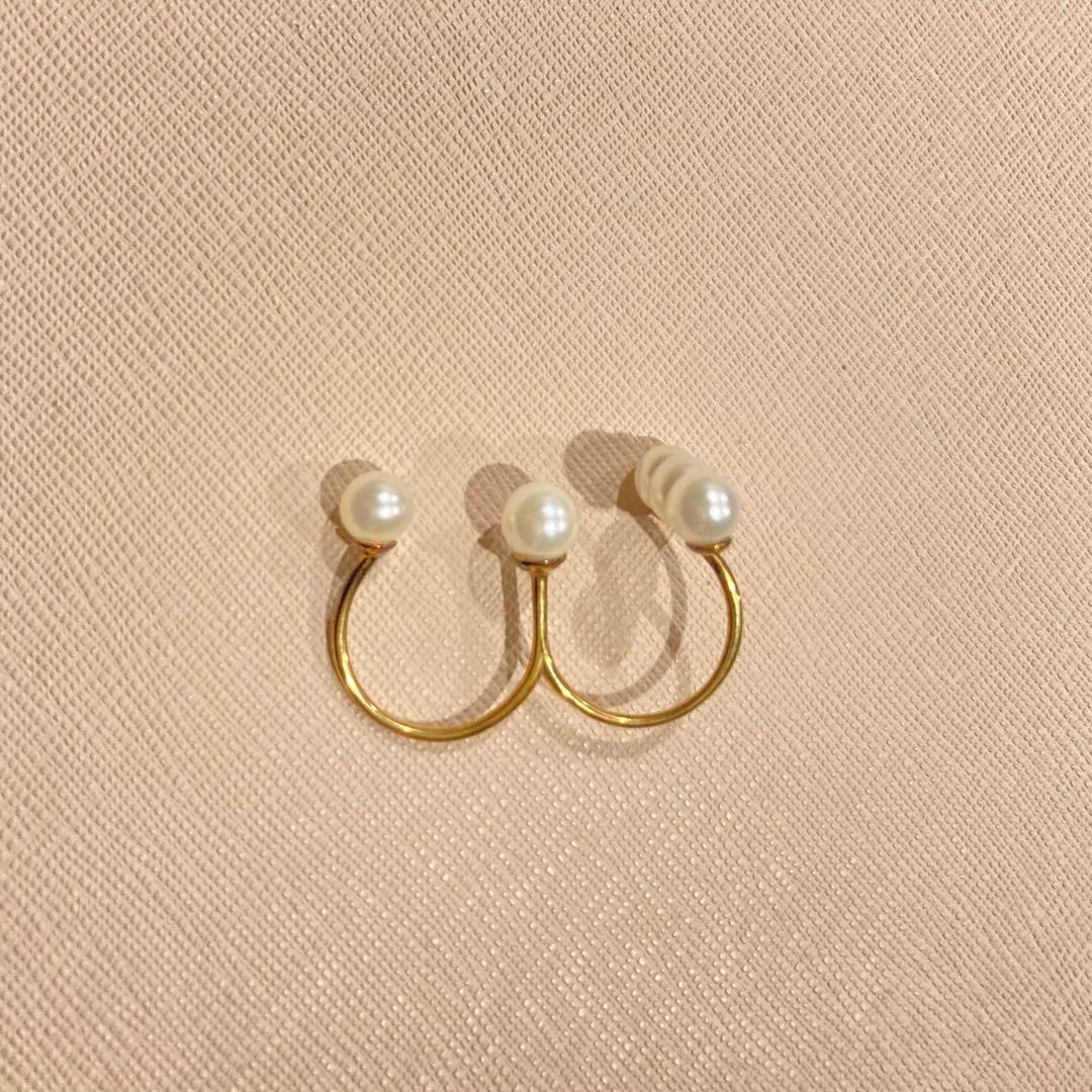 ARTIDA OUD アコヤパール　ダブルフィンガー　リング