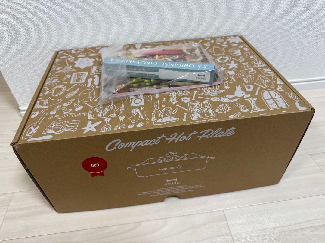 【新品未開封】BRUNO コンパクトホットプレート　RED