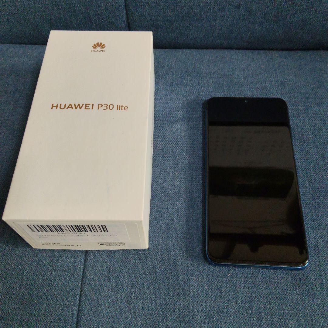 花 HUAWEI P30 lite SIMフリー　ピーコックブルー