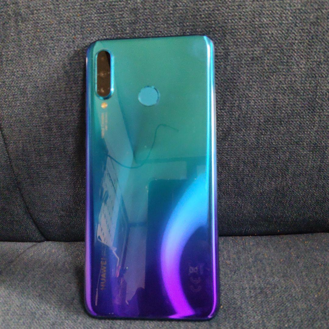 花 HUAWEI P30 lite SIMフリー　ピーコックブルー