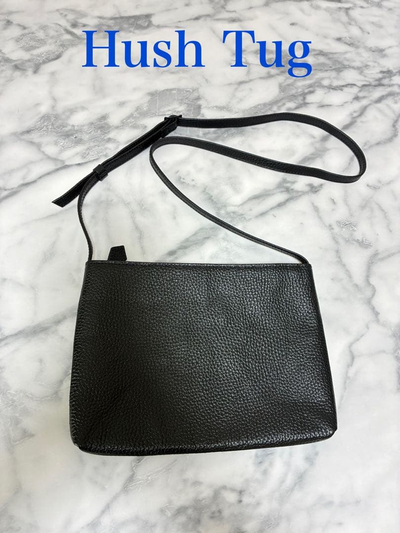 HushTug ハッシュタグ サコッシュ ショルダーバッグ／本革 レザー
