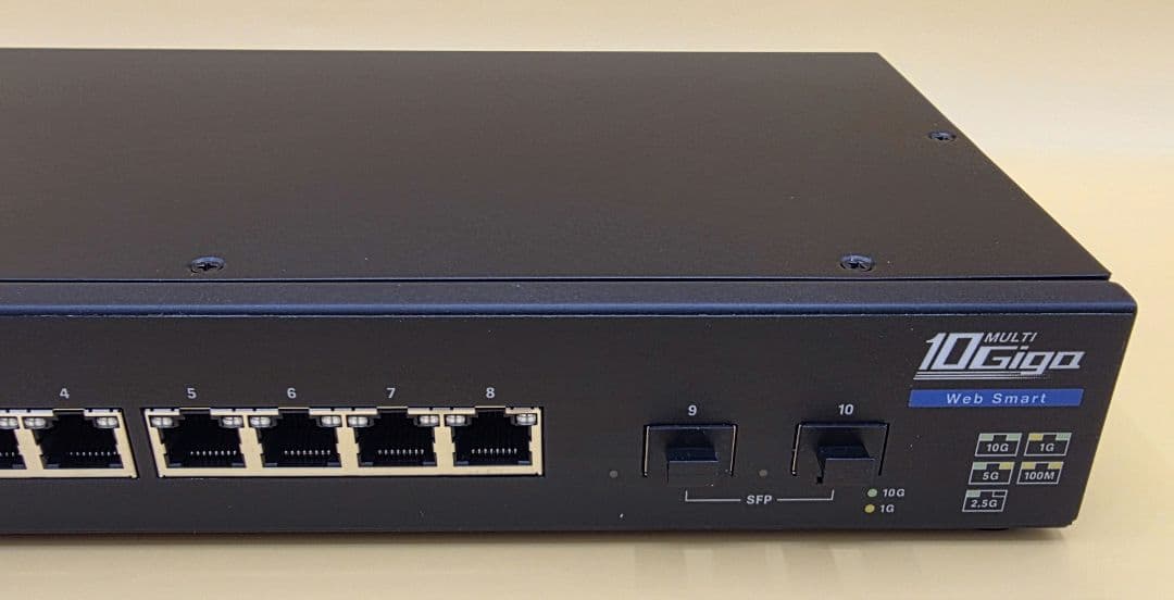 ELECOM 10G対応 L2スマートスイッチ EHB-SX2B08F ①