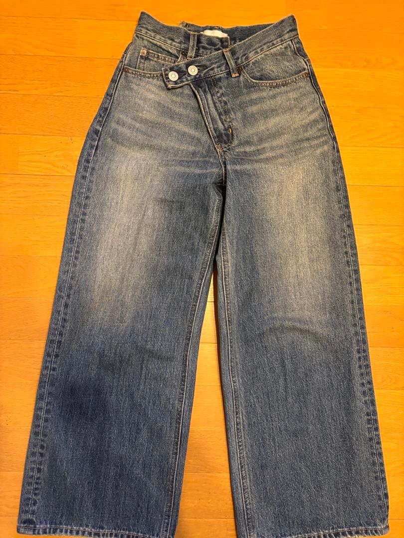 moussy CROSS WAIST WIDE STRAIGHT Sサイズ