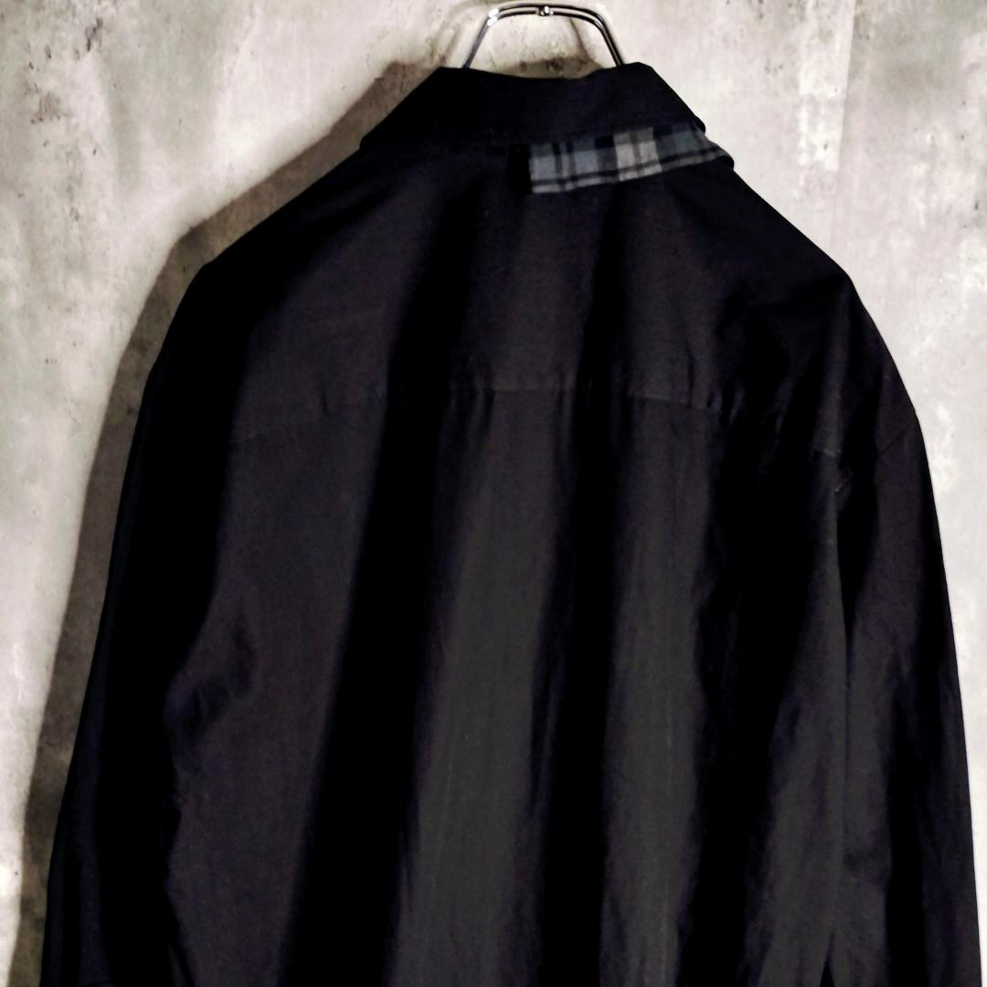 グラウンドワイ パッチワーク オンブレチェック ロング オーバーサイズシャツ 3