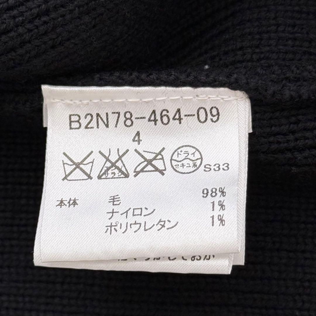 バーバリーロンドン✨大きめ✨ダッフルロングカーディガン（XL）ブラック　ジッパー