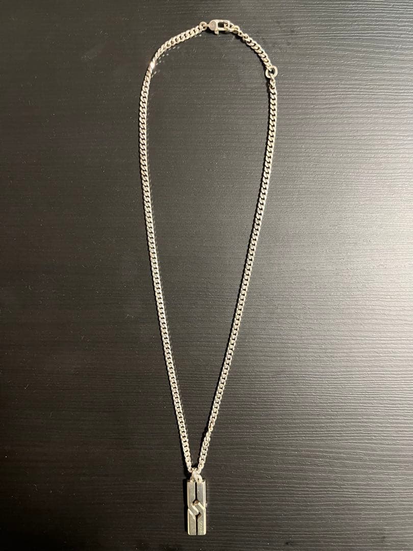 【GUCCI／グッチ】シルバー925 ノットプレートトップ ネックレス