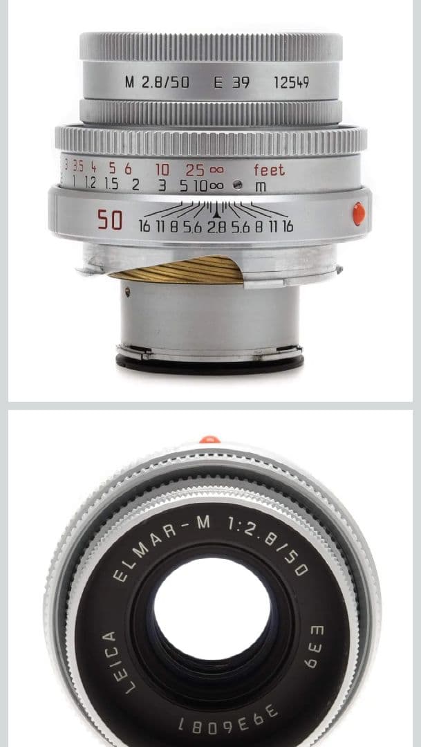 Leica 50mm f/2.8Elmarit M マニュアルフォーカスレンズ