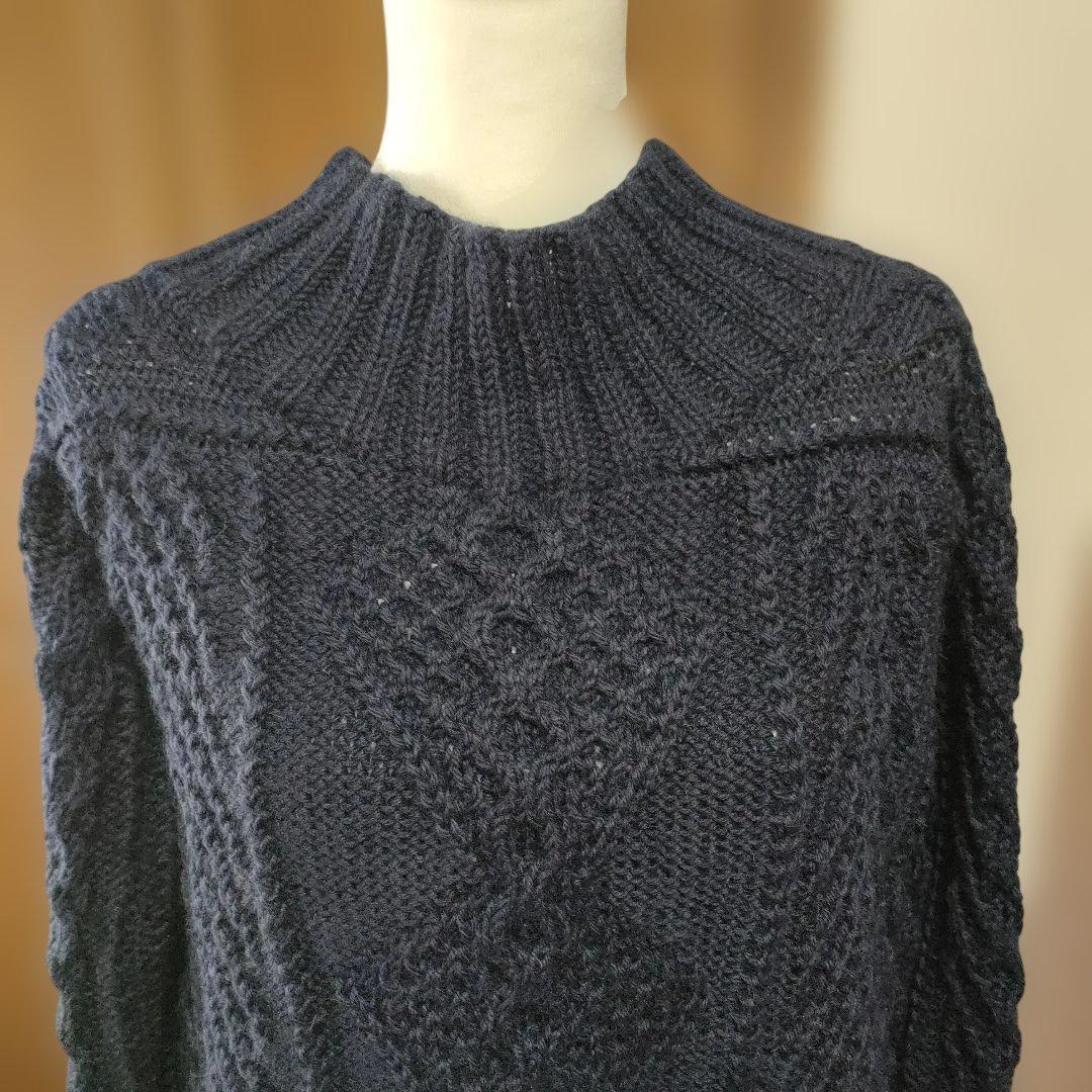 【クラシカルアランセーター】紺色