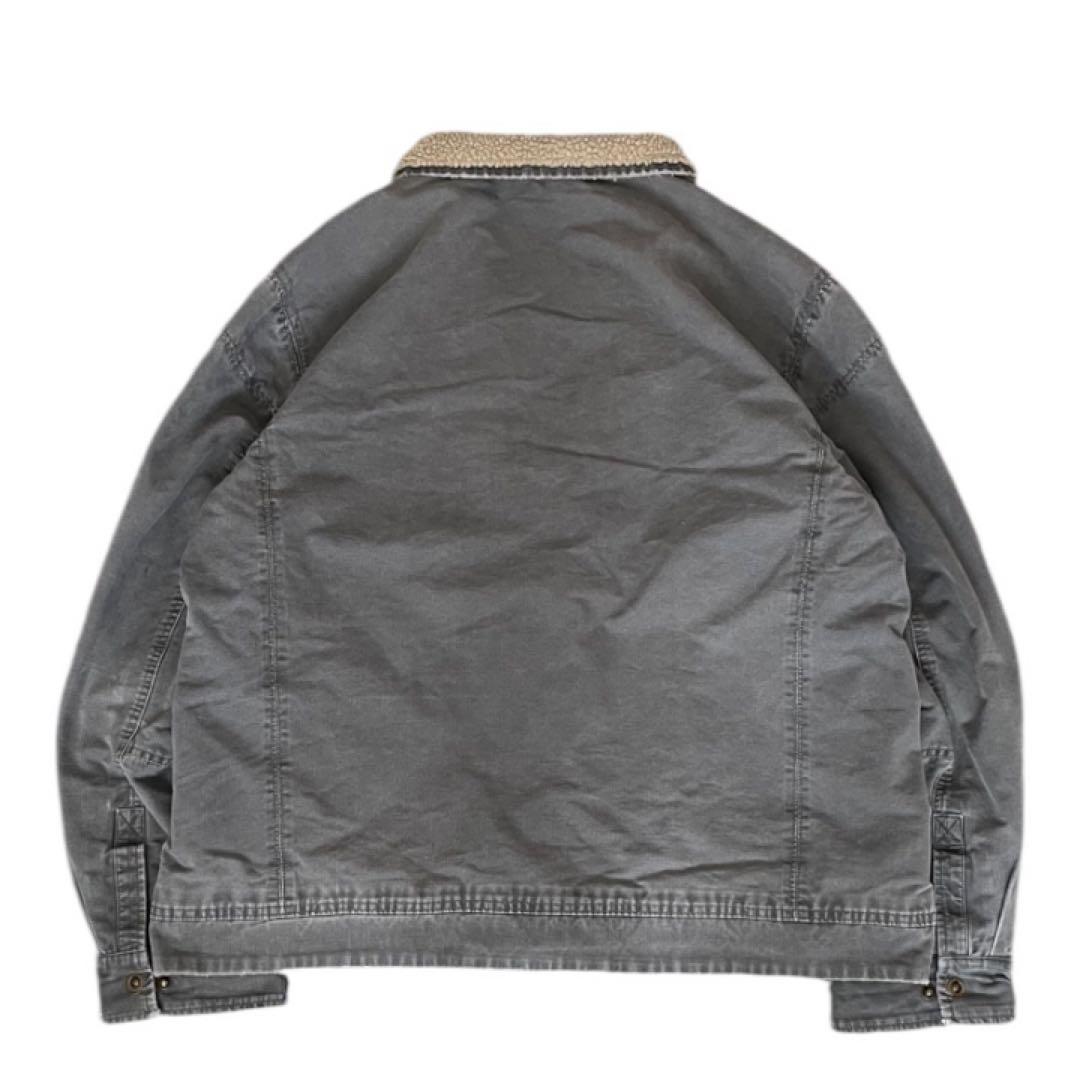 L.L.Bean襟ボア中綿ワークジャケット グレービッグサイズ フェード防寒古着