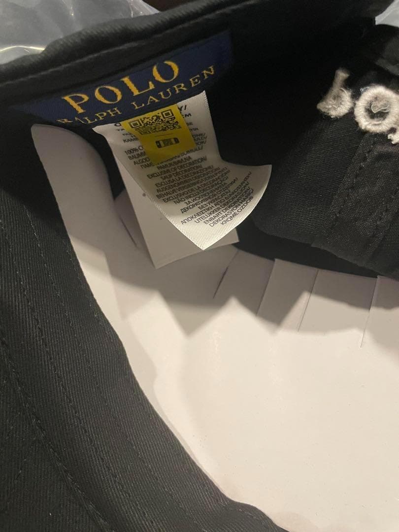ベージュとセット　Ralph Lauren キャップ ブラック × ホワイト