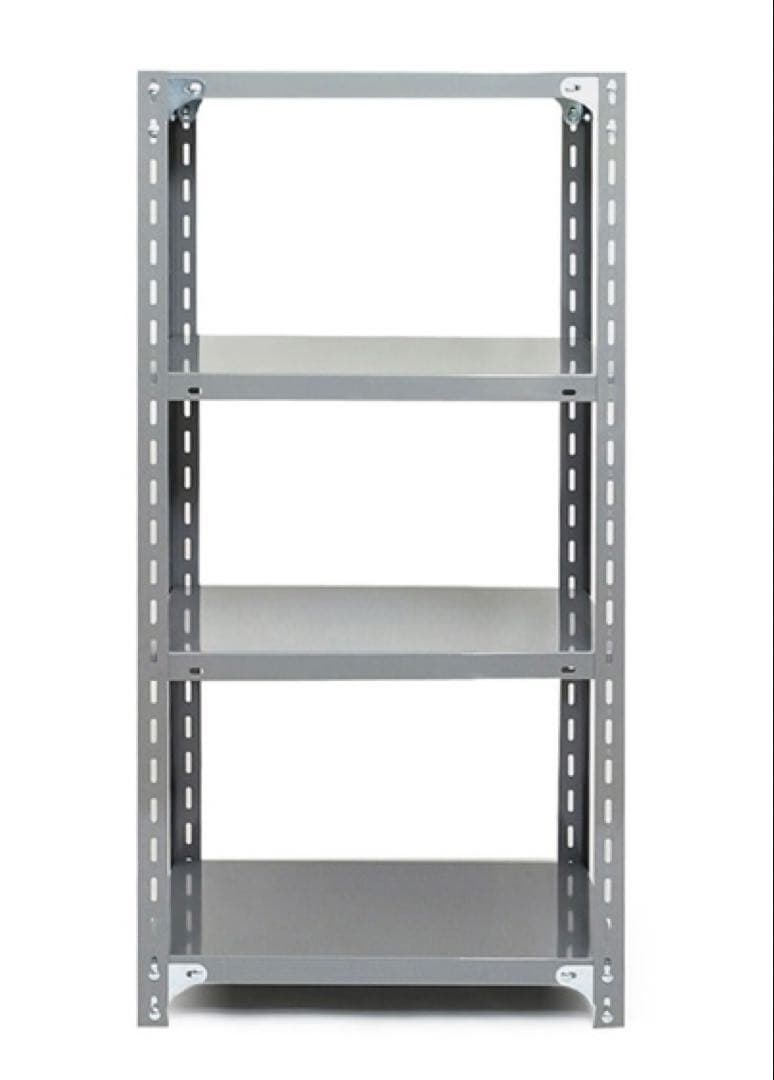 工業用 スチール シェルフ スリム(W610) 4段 D450 d&d② 無印