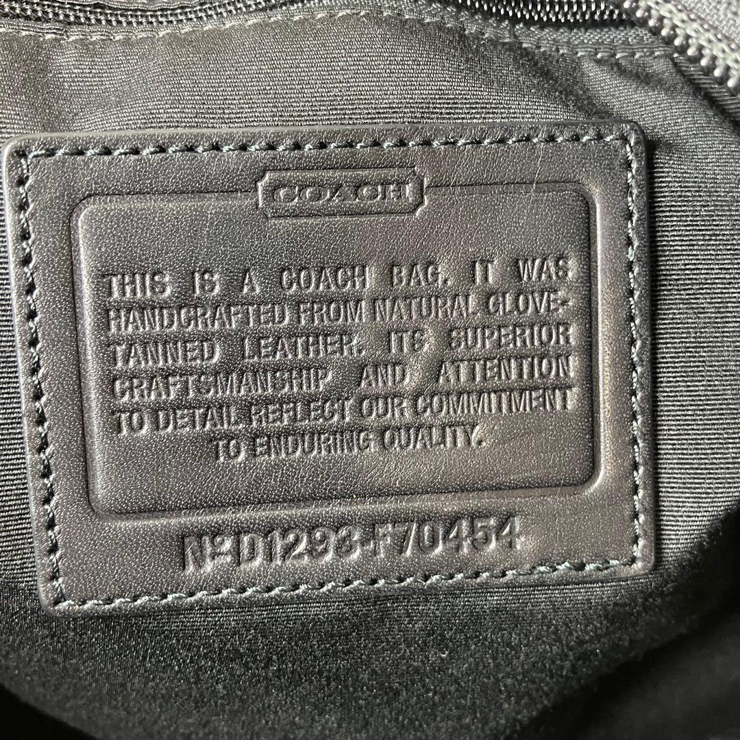 コーチ✨オールレザー 本革 エンボス A4 2way ビジネスバッグ 黒