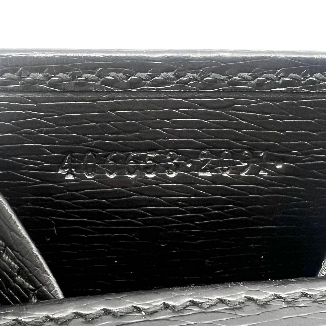 極美品 GUCCI グッチ インターロッキング レザー ブラック ケース