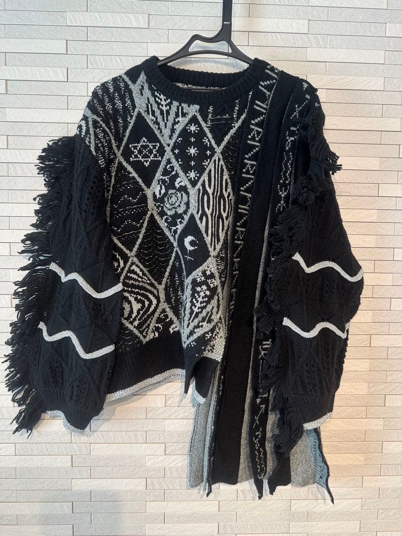 rurumu: 縷縷夢兎　　mix motif pleats knit PO