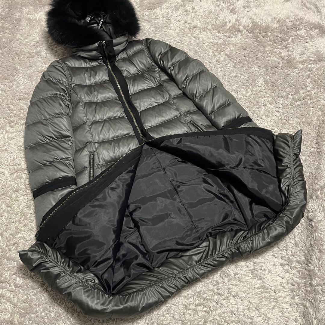 ランバンオンブルー ロングダウンコート フォックスファーフード Mサイズ　38