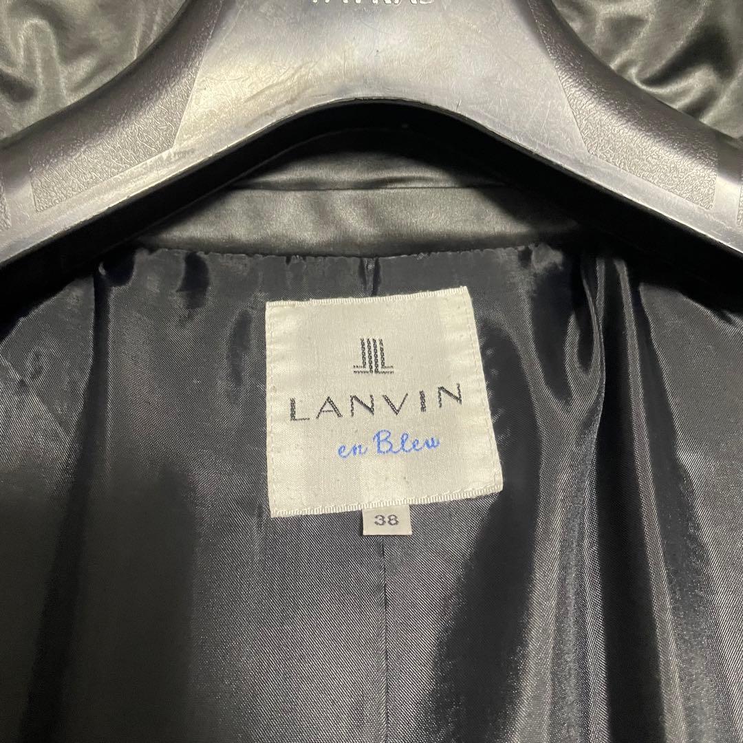 ランバンオンブルー ロングダウンコート フォックスファーフード Mサイズ　38