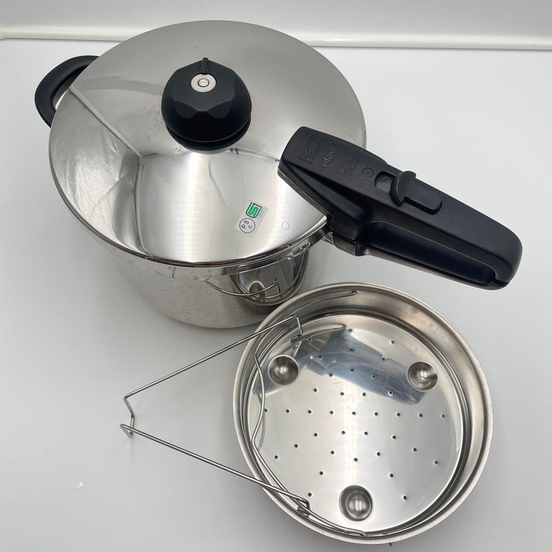 フィスラー 圧力鍋　ビタビット　6L 中カゴ付き
