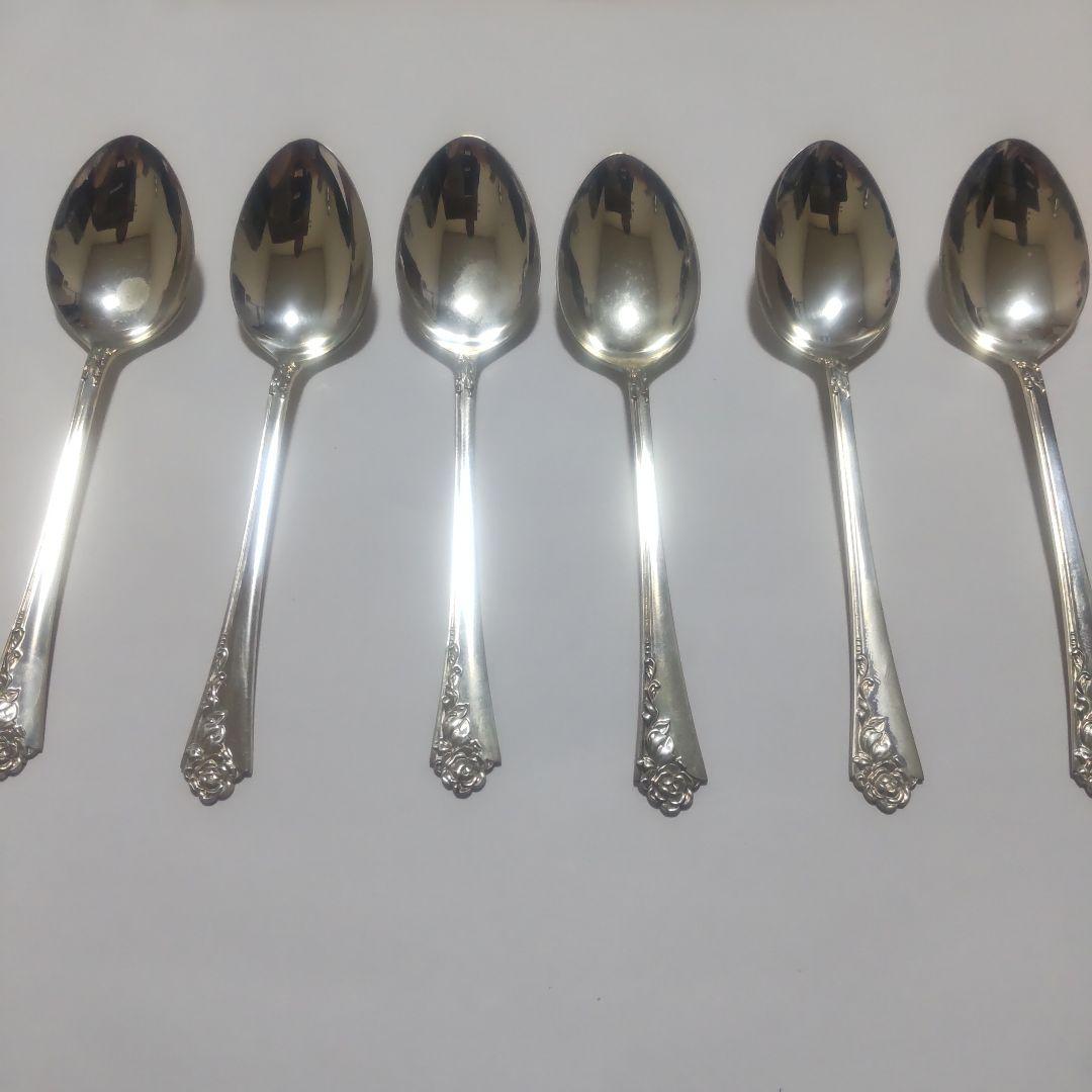 シルバー950装飾スプーン 6本セット