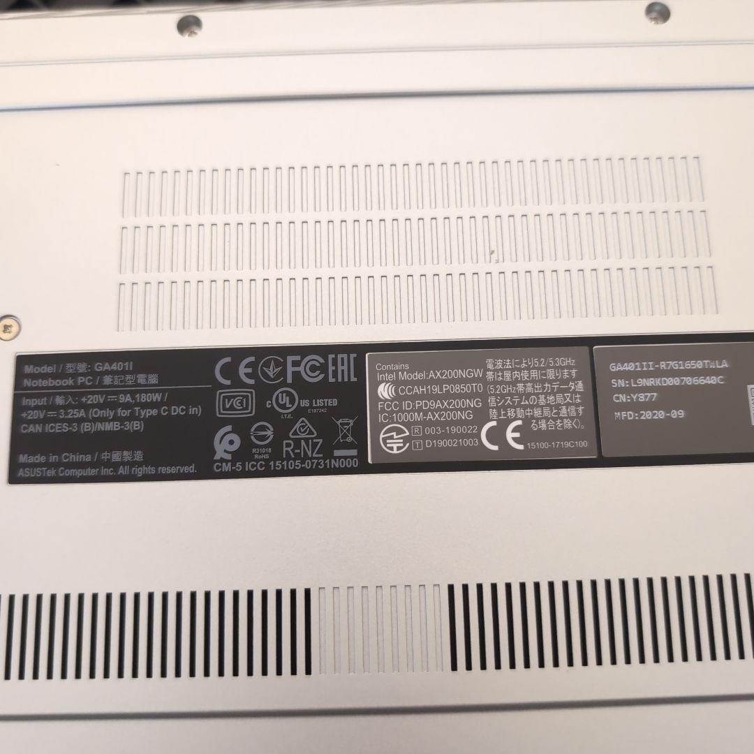 ゲーミングPC【訳あり品ASUS ROG Zephyrus G14 GA401ⅱ